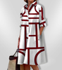 Robe Midi Motif Géométrique pour Femmes
