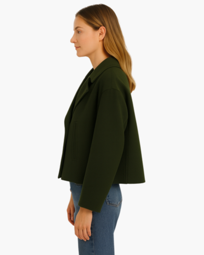Veste Courte Chic à Double Boutonnage pour Femmes