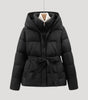 Veste Matelassée à Capuche et Ceinture pour Femmes