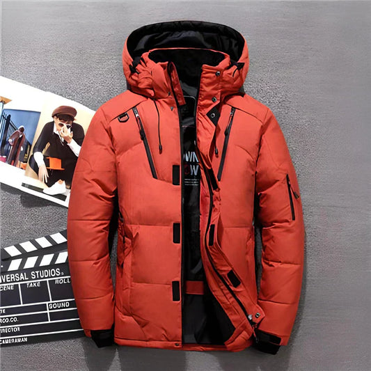 Veste d'Hiver pour Homme - Manteau Chaud, Imperméable et à Capuche