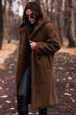 Women's Hooded Winter Coat in Faux Fur