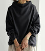 Pull Col Roulé Noir Élégant pour Femmes