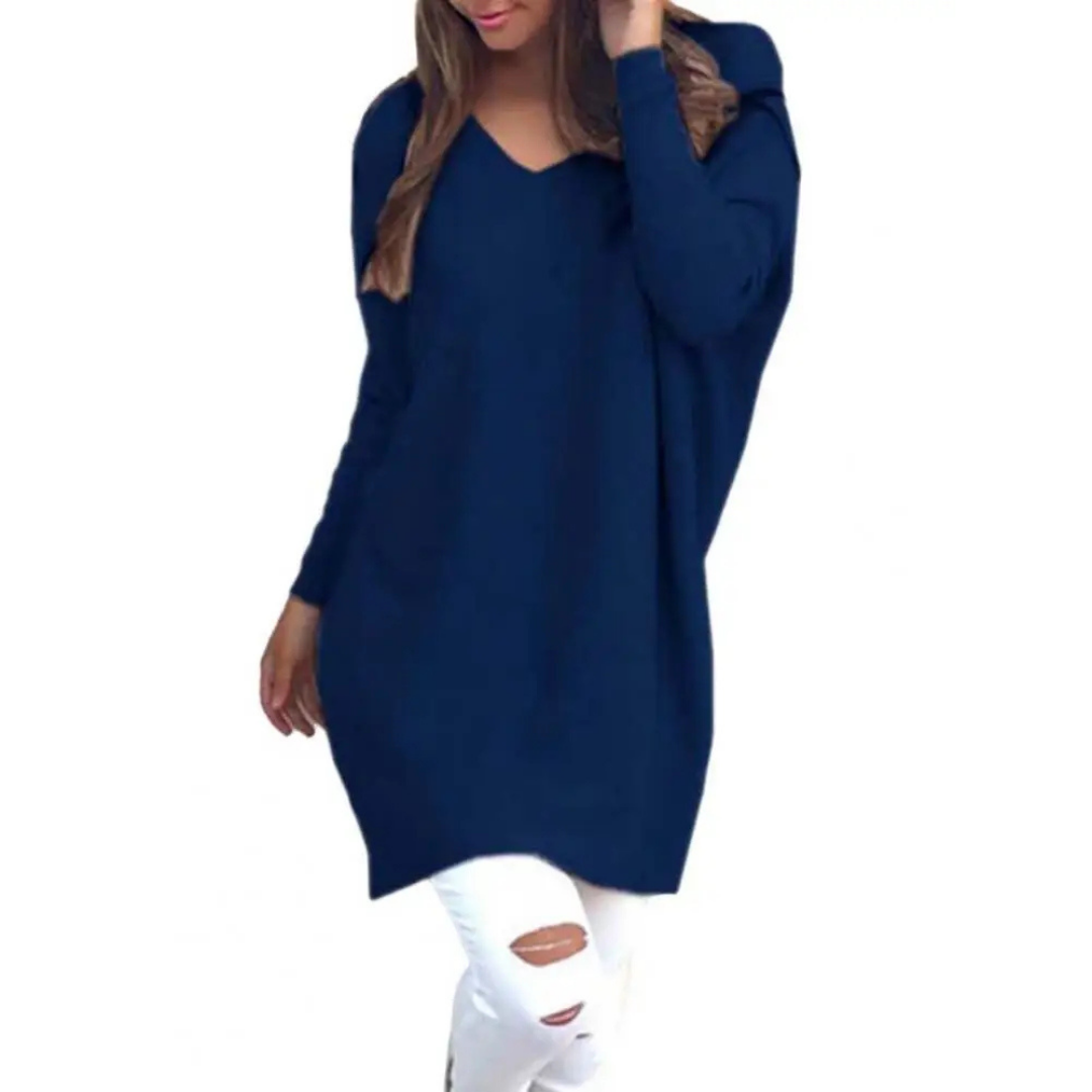 Pullover Oversize Col V pour Femmes