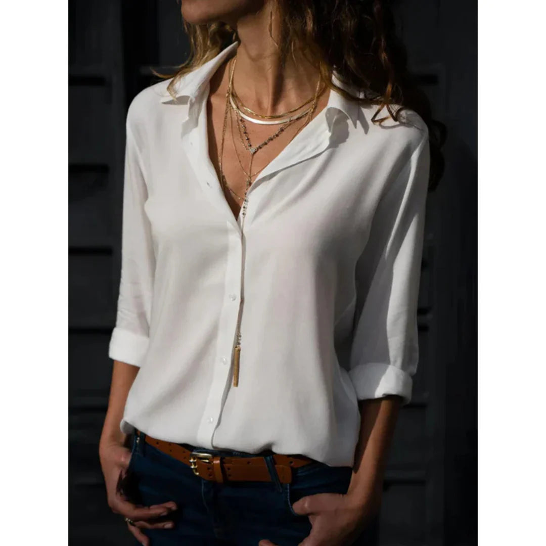 Chemise Boutonnée à Manches Longues pour Femme