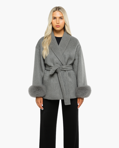 Manteau Féminin Chic avec Ceinture pour Femmes