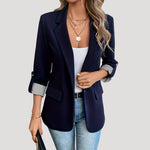 Blazer Marine Tailoré Classique pour Femmes
