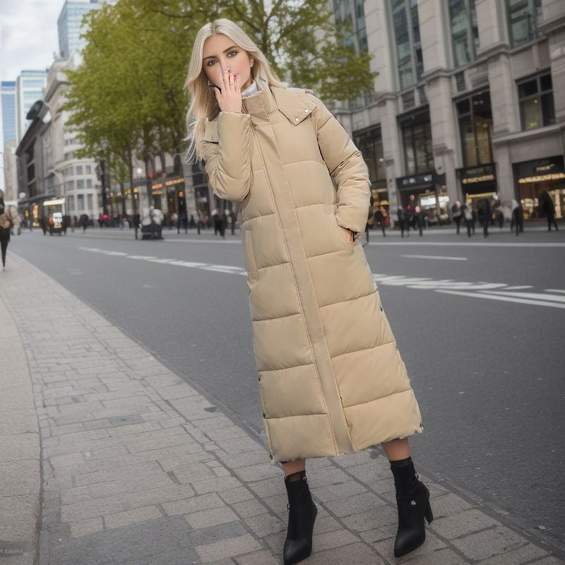 Manteau Long d'Hiver Élégant pour Femmes