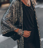 Cardigan à Paillettes Coupe Décontractée pour Femmes