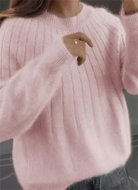 Pull en Tricot à Manches Longues pour Femmes