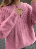 Pull en Tricot à Manches Longues pour Femmes