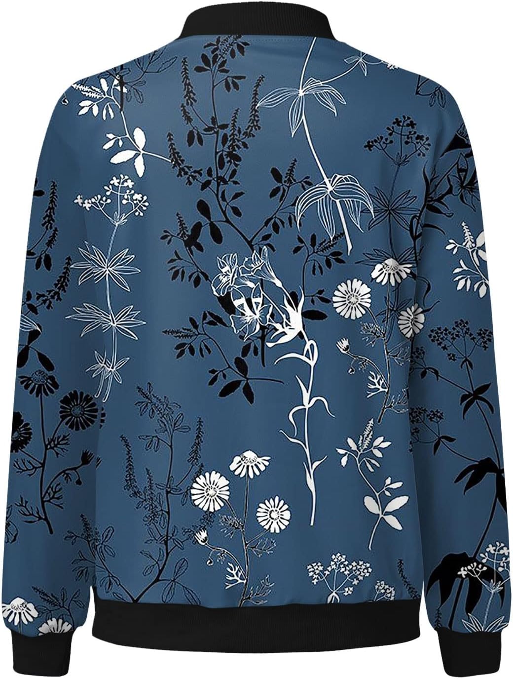 Veste Bomber à Motif Floral pour Femmes