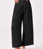 Pantalon Palazzo Fluide et Taille Haute avec Poches pour Femme