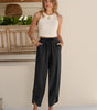 Pantalon Fluide Taille Haute à Taille Élastique pour Femme