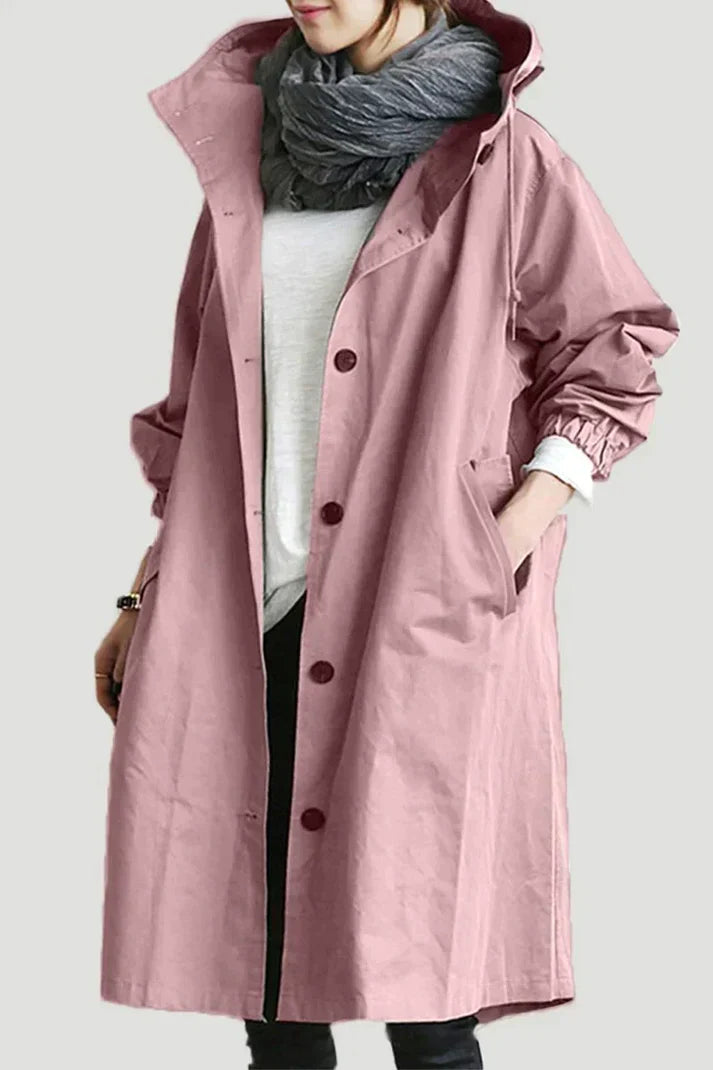 Trench Habillé à Capuche pour Femmes