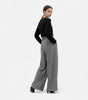 Pantalon Large Taille Haute en Tweed pour Femmes