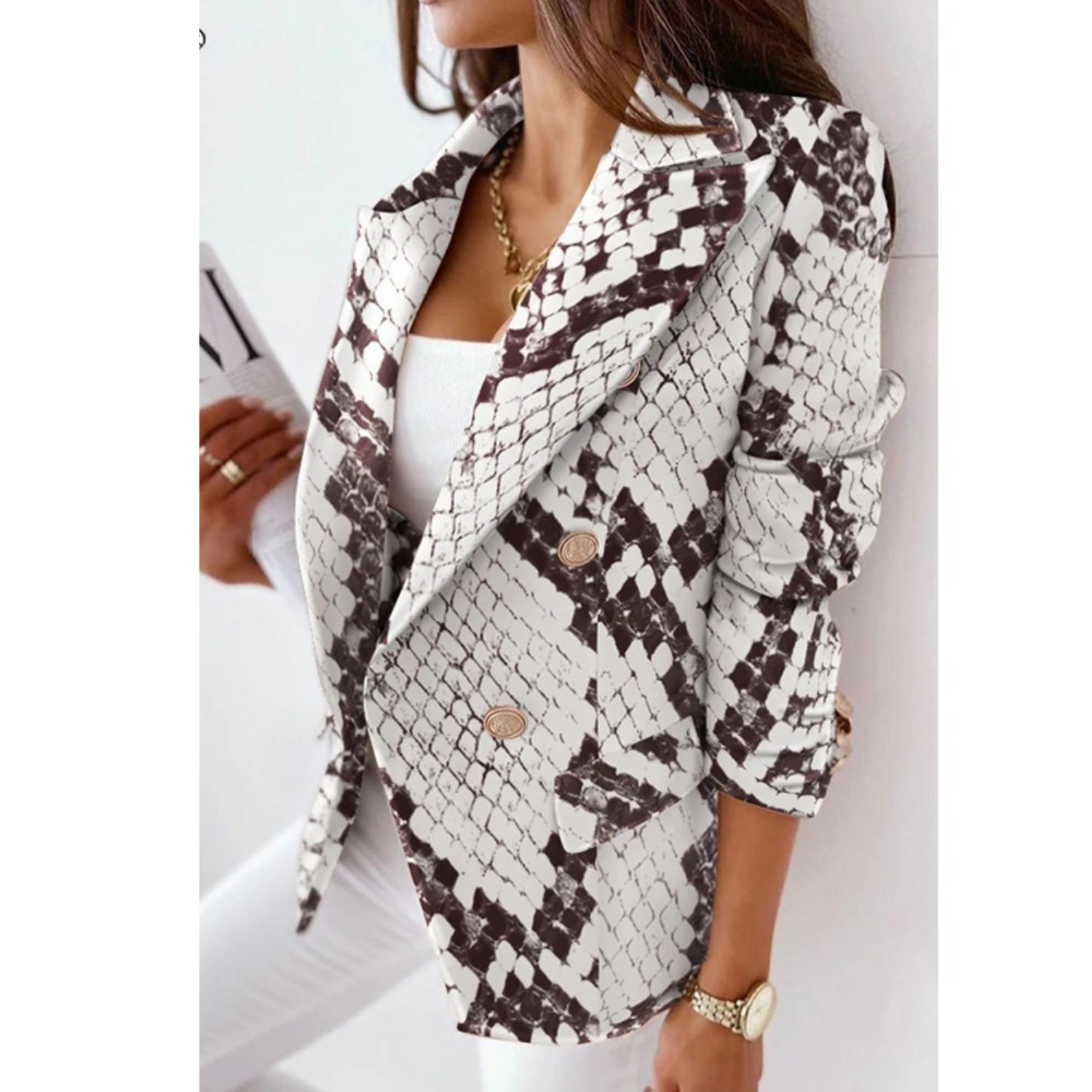 Blazer Revers Transformable pour Femmes