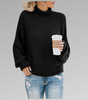 Pull Oversize en Maille à Col Montant pour Femme
