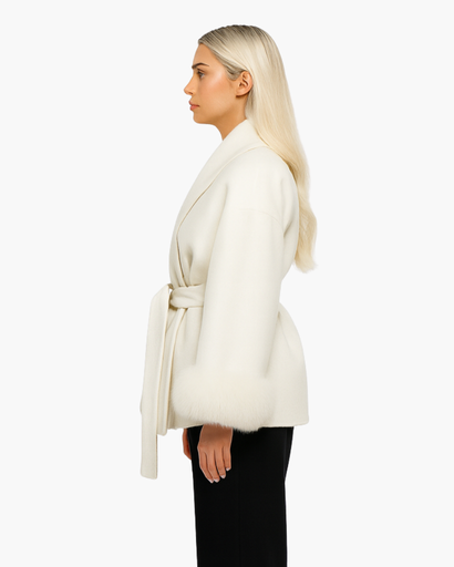 Manteau Féminin Chic avec Ceinture pour Femmes