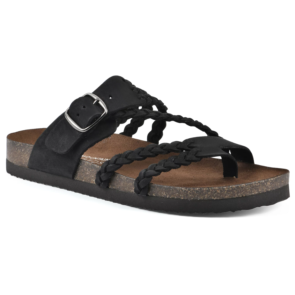 Sandales Plates Tressées à Boucle Ajustable pour Femme