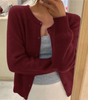 Cardigan Décontracté Boutonné à Manches Longues pour Femmes