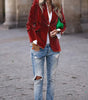 Blazer Féminin Élégant Boutons Dorés pour Femmes