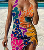 Tankini Graphique Imprimé et Short pour Femme