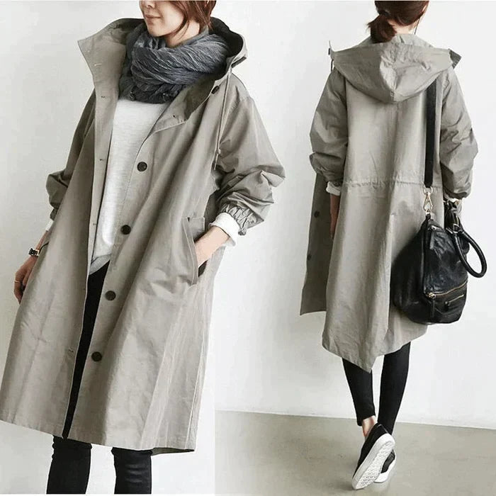 Imperméable à Capuche Oversize pour Femmes