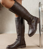 Botte Cavalière Haute en Simili Cuir pour Femme