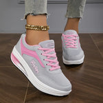 Chaussures Confort Compensées en Simili Cuir pour Femme