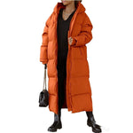 Manteau Long Décontracté à Capuche pour Femmes