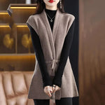 Gilet Sans Manches en Laine Mérinos pour Femmes