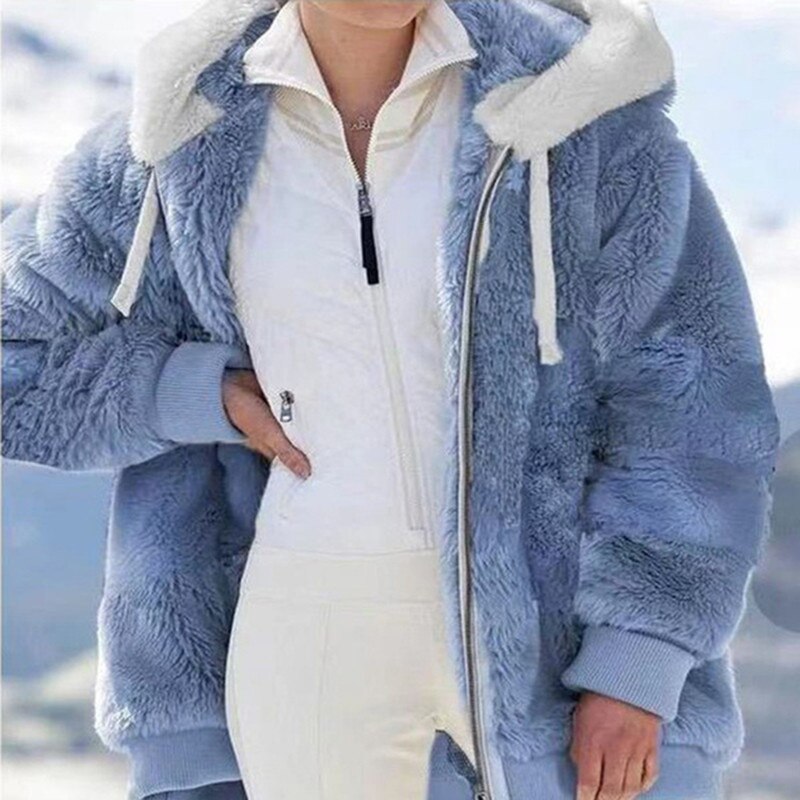 Veste Capuche Doublée Plush pour Femmes