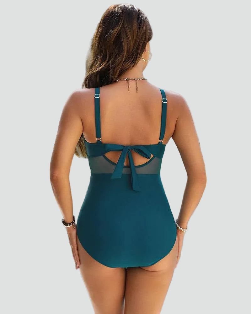 Maillot de Bain Une Pièce Sculptant pour Femme avec Filet | Idéal pour l'Été