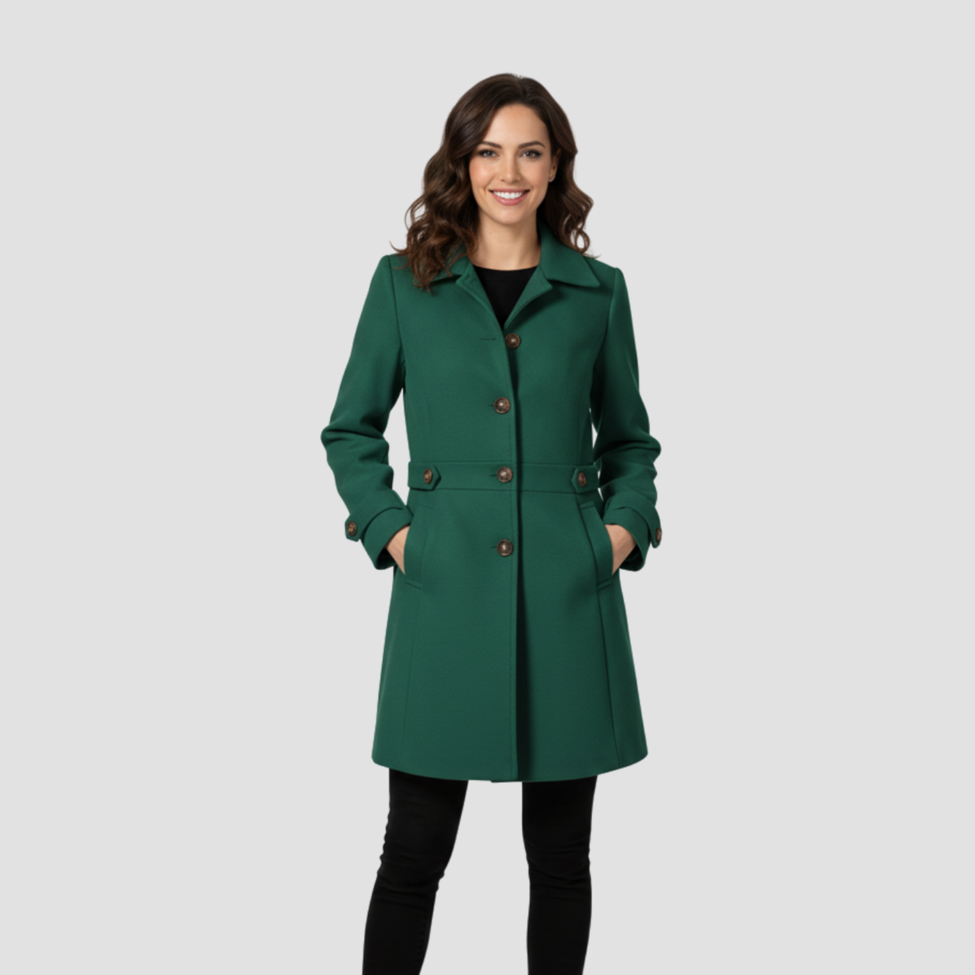 Manteau Élégant Mi-Long pour Femme