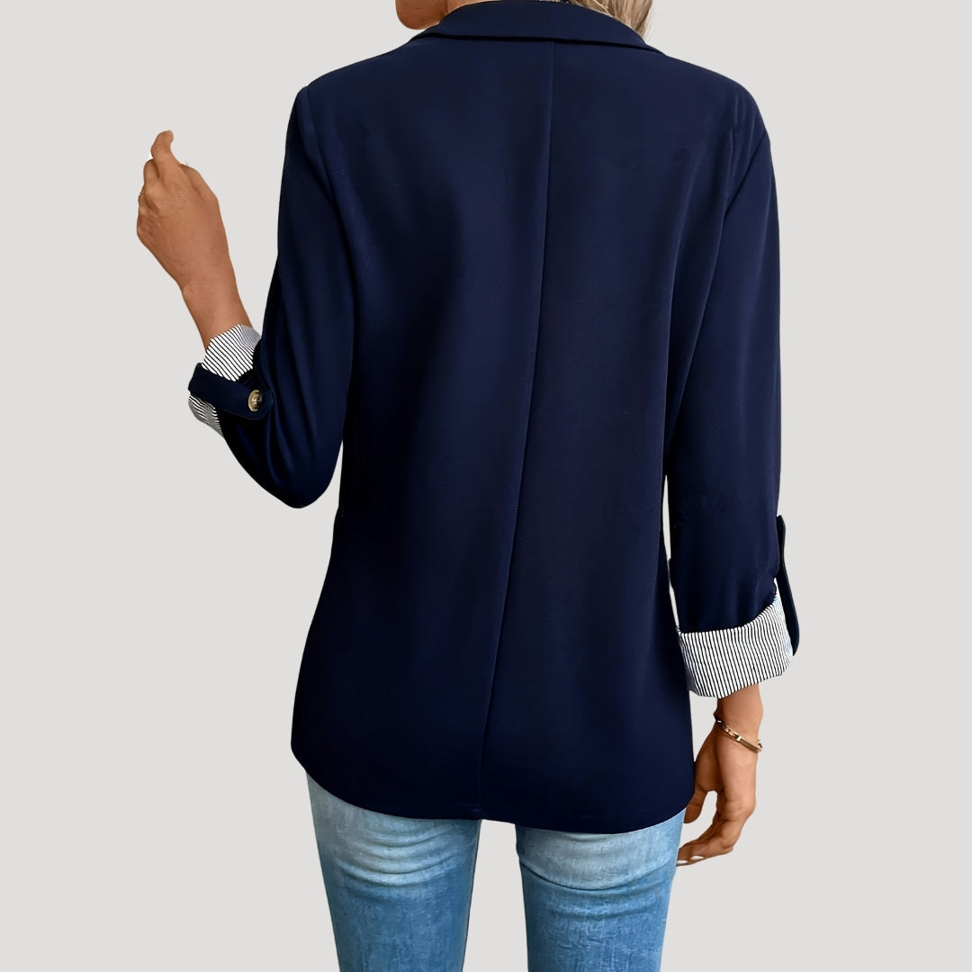 Blazer Marine Tailoré Classique pour Femmes