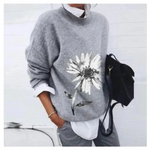 Pull-over Floral Casual pour Femmes