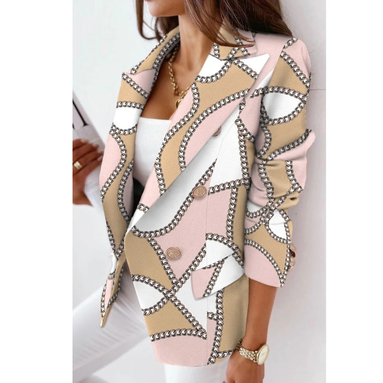 Blazer Revers Transformable pour Femmes
