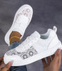 Baskets en Dentelle Florale et Lacets pour Femme