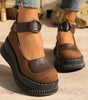 Chaussures Vintage à Bout Rond pour Femmes