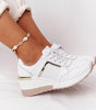 Basket Compensée Confort en Simili Cuir pour Femme