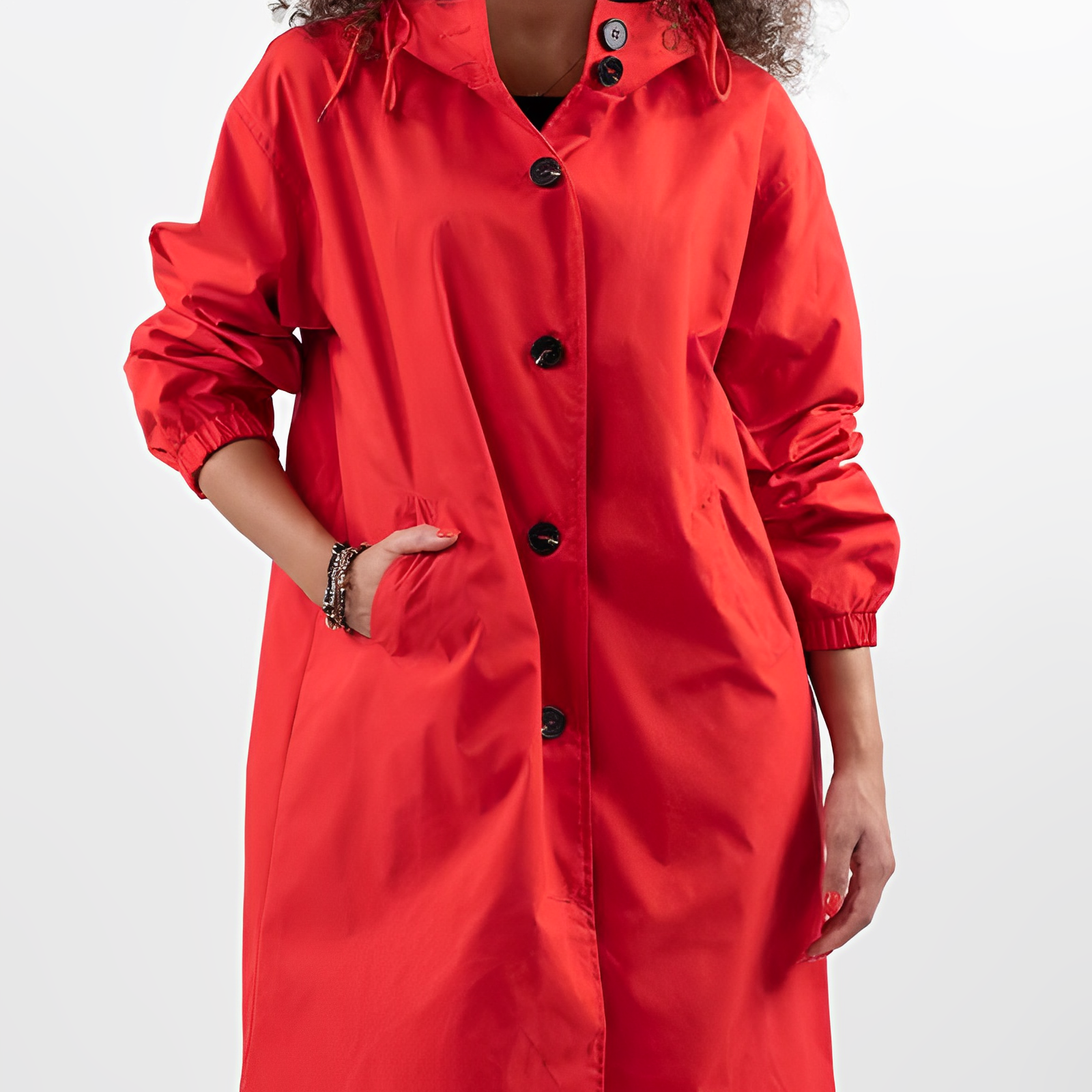 Veste Imperméable avec Capuche pour Femmes