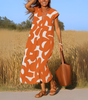 Robe Longue à Imprimé Géométrique pour Femme | Idéale pour l'Été