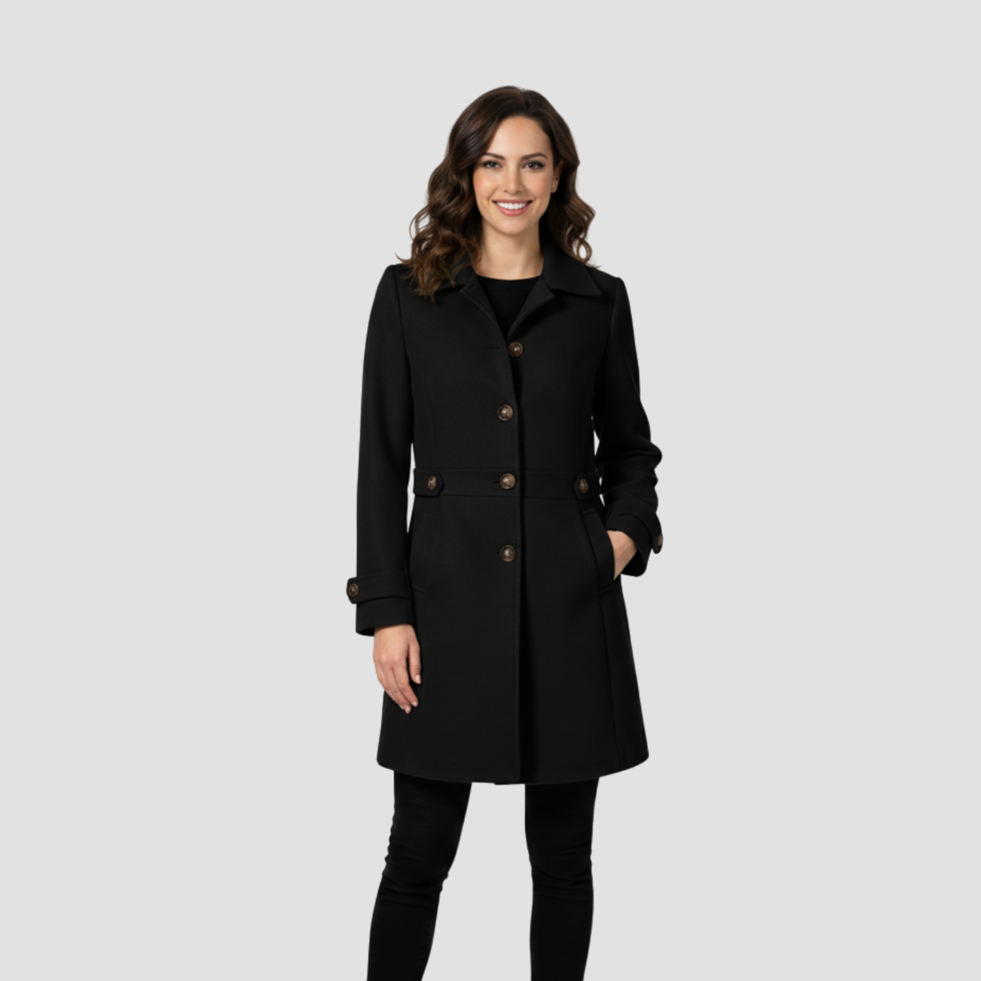 Manteau Élégant Mi-Long pour Femme