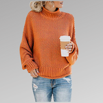 Pull Oversize en Maille à Col Montant pour Femme