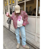 Veste Matelassée Oversize Fleurie pour Femme