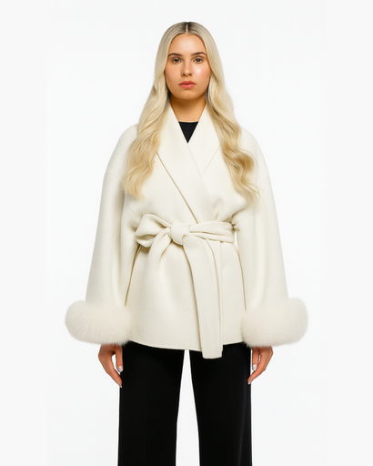 Manteau Féminin Chic avec Ceinture pour Femmes