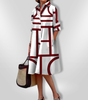 Robe Midi Motif Géométrique pour Femmes