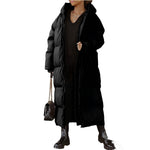 Manteau Long Décontracté à Capuche pour Femmes