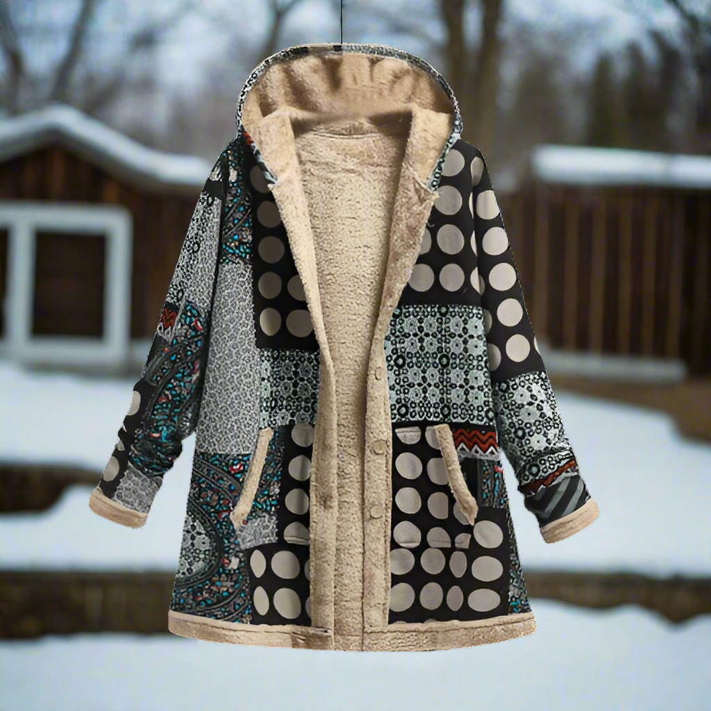 Manteau ample en mélange lin-coton pour femme