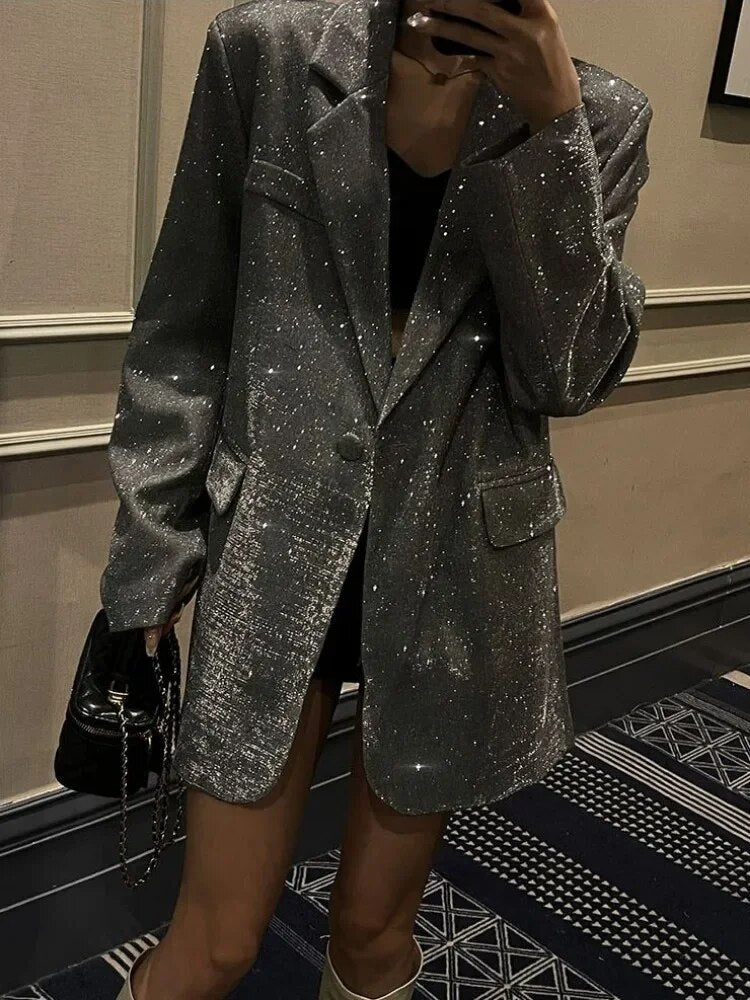 Veste Blazer Pailletée pour Femmes